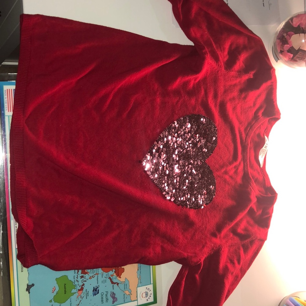 H&M sequen heart sweater